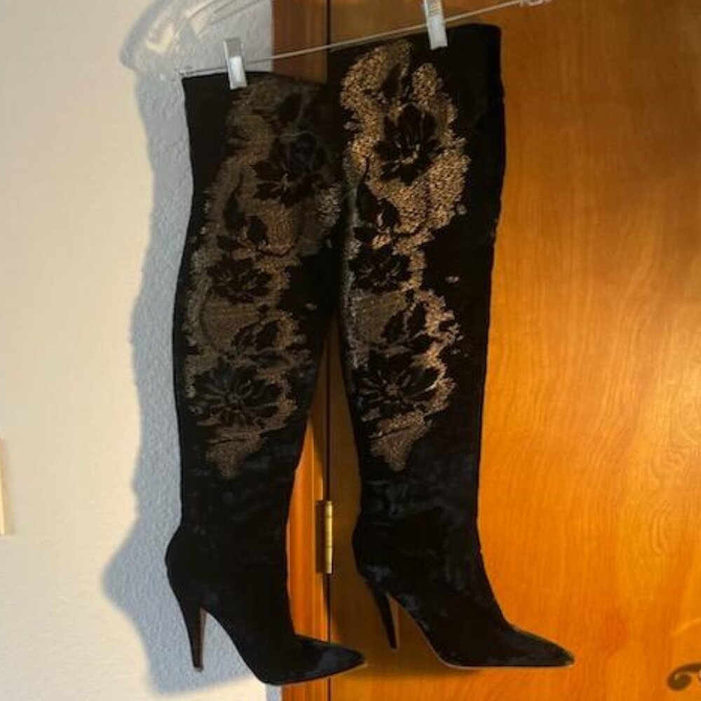 Authentic ARCHIVE Roberto Cavalli Fall 2005 Runway OTK Boots-SZ 10- UNWORN